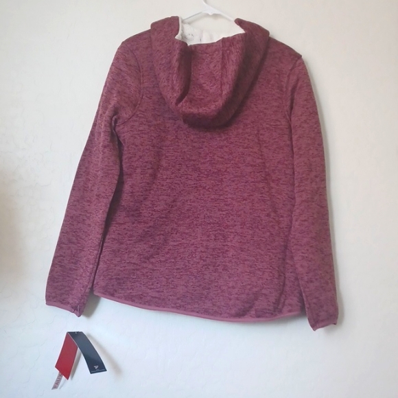 NWT Reebok Faux Fur Fleece Dusty Rose Womans Jacket Size Medium Full Zip Up - Picture 8 of 10